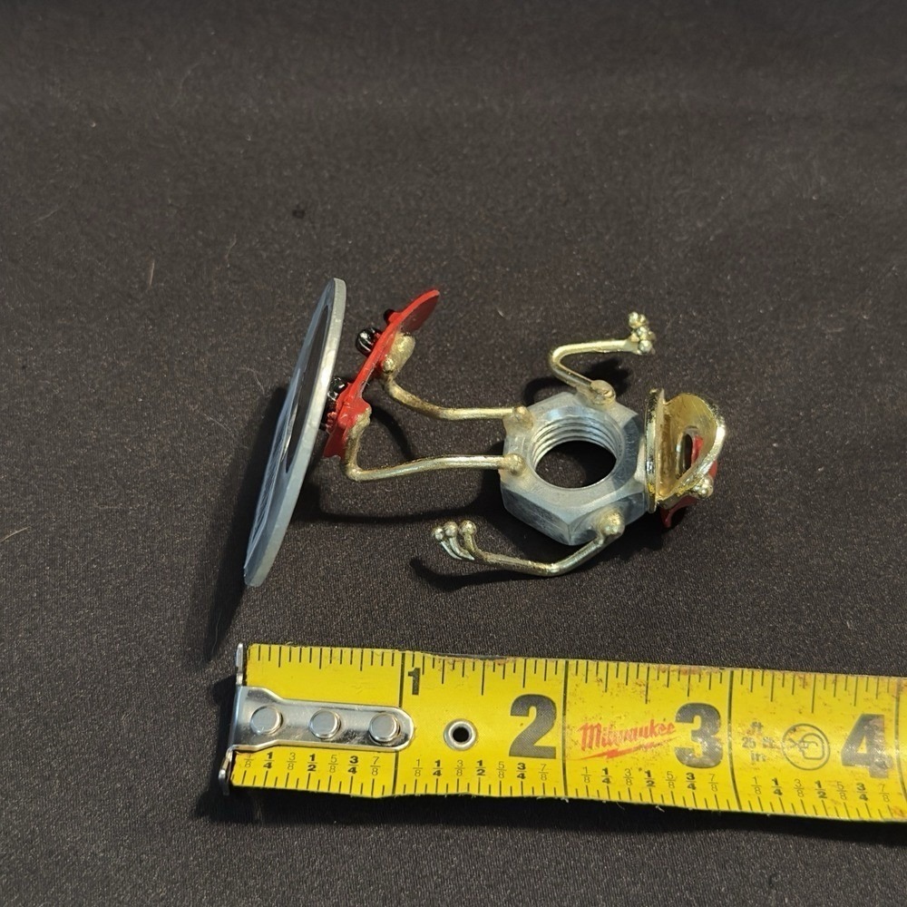 Vtg 2000 Arthur Ward Frog Sculpture Nuts Bolts Skater Skateboarder Reproduction - Picture 4 of 8